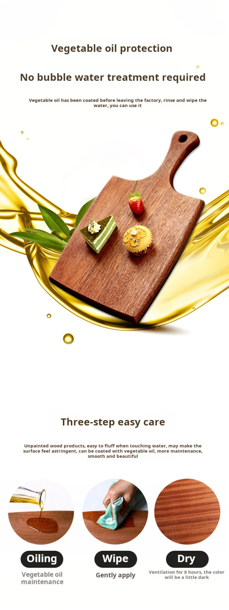 Western food cut steak board bread cake solid wood pizza plate base support cutting board food wood pallet_16
