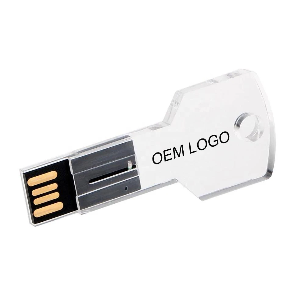 New model business gift customized logo printing led light up 8GB 16GB 32GB crystal key shape usb flash disk on key memory drive