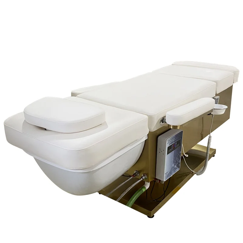 Thai luxury king size head foot facial eyelash spa beauty salon bed hair washing electric massage table bed