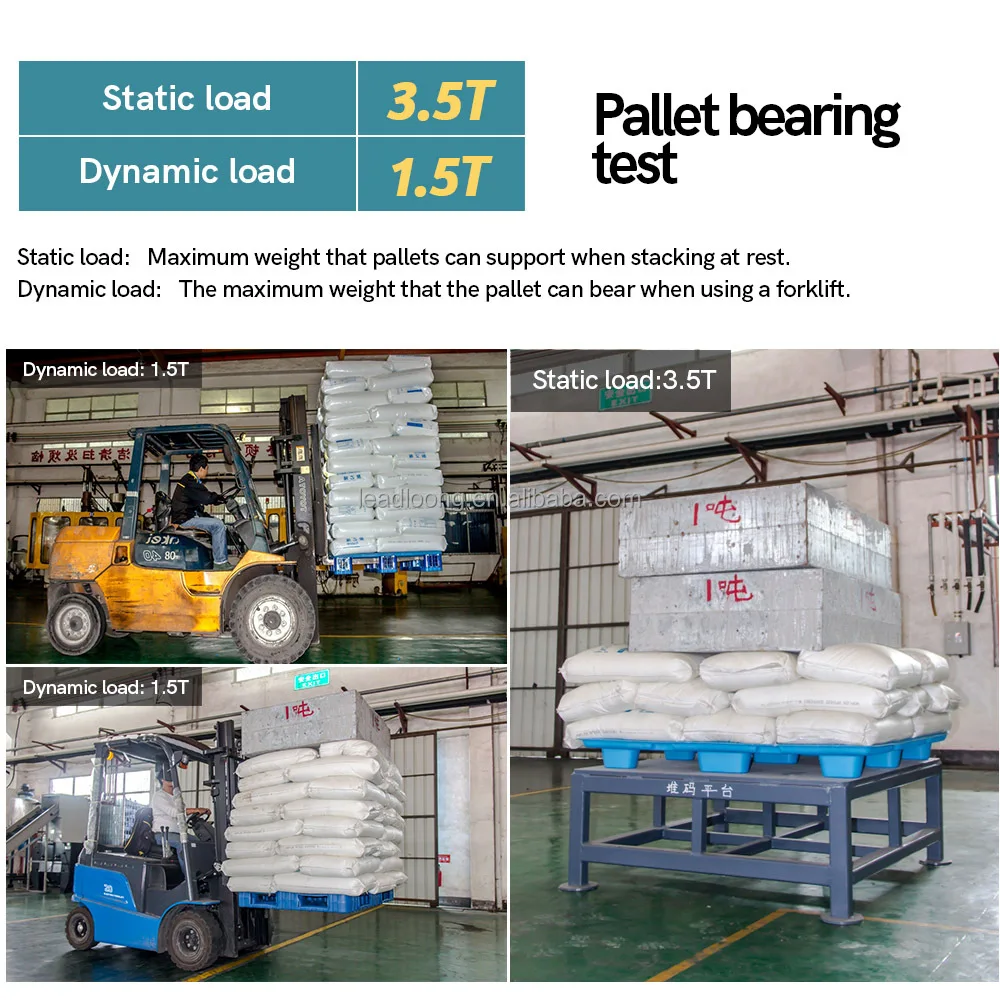 Durable Warehouse Nestable Stacking Pallet Heavy Duty Rack Stainless Steel HDPE Hygienic Plastic Blowmoulded Plastic Pallet Box