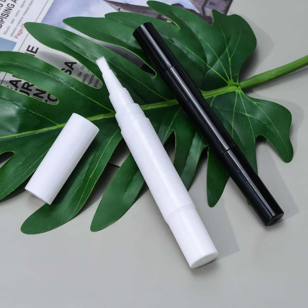 Custom logo 2ml 3ml 4ml 5ml luxury gold silver refillable cuticle oil nail oil lip gloss Teeth Whitening pens with brush