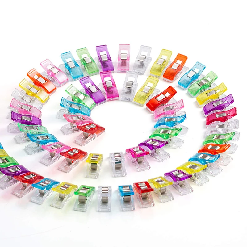 Sewing  Plastic Clips Fabric Clamps Quilting Sewing Craft Clamps Assorted Colors Binding Clips