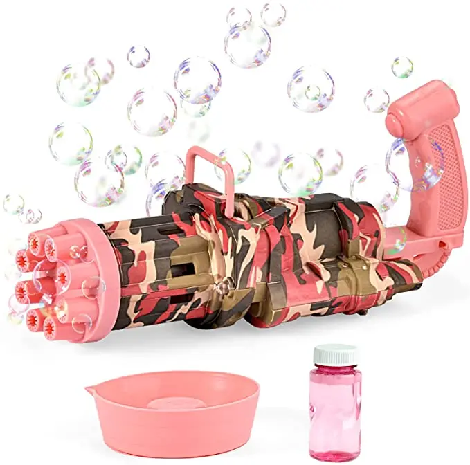 2021 Gatling Bubble Gun Toys Bubble Machine Electric Magic Bubble Bath Toys Wedding Toys Kids Gift