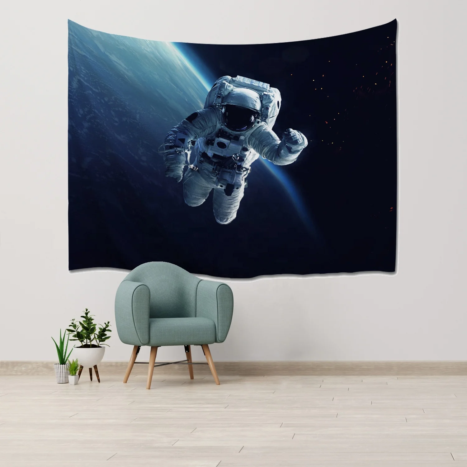 Different size latest digital flat print Astronaut wall handing tapestry polyester