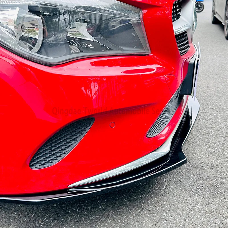 Buy Factory custom front lip spoiler car lip splitter for Benz CLA C117 later stage 2016 2017 2018 2019