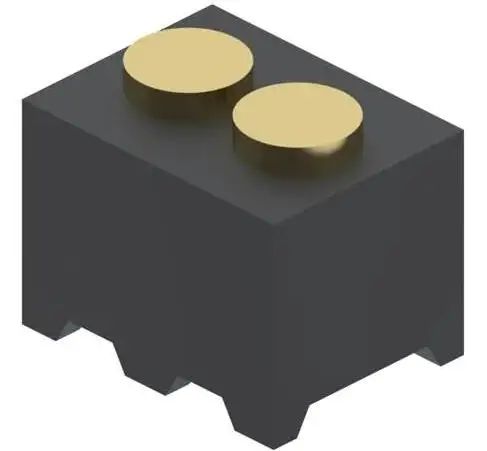 Single Row 2 Pin  Female Pogo Pin Connector Flat contact  SMT for PCB