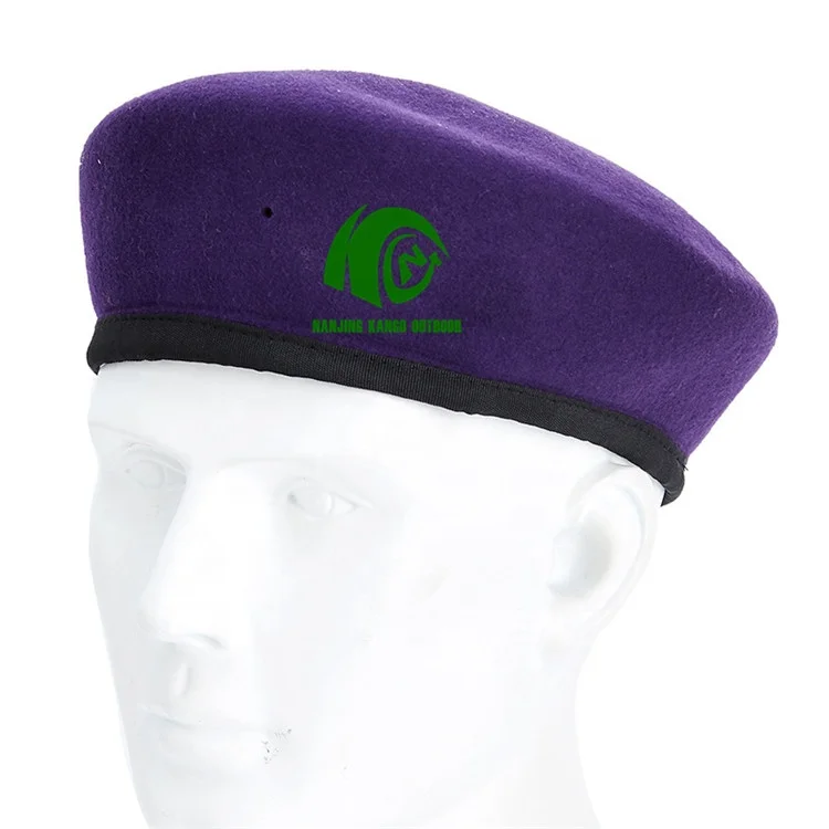 Custom Wholesale Tactical Soft Wool Beret Officer Uniform Dress Beret Hat