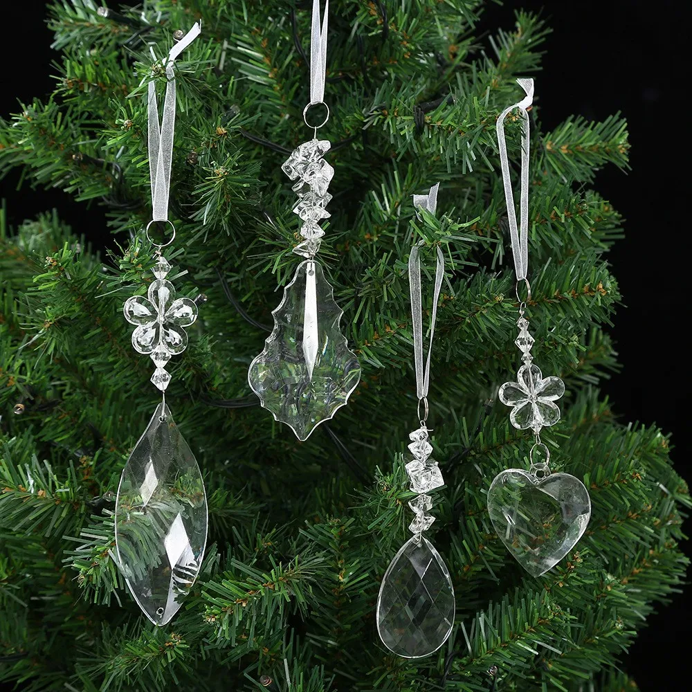 Clear Acrylic Crystal Bead Garland For Chandelier Hanging Wedding Supplies