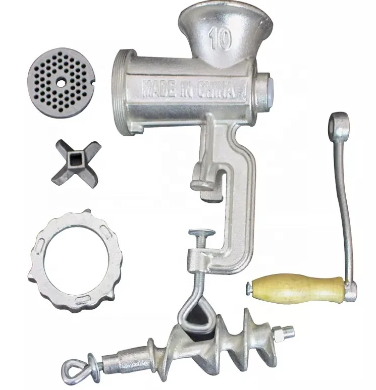 Size 10# Portable Household Tin Plate Spray Paint Cast Iron Stand Milling Manual Grinder Meat Mincer