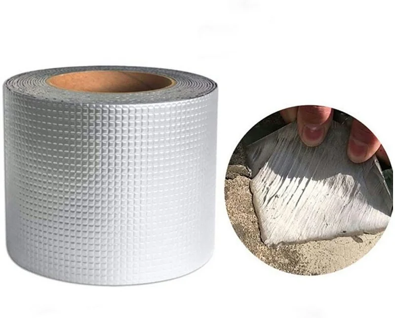 High Temperature Outdoor Butyl Aluminum Foil Waterproof Tape butyl Rubber Waterproof Tape For Roof butyl Rubber Waterproof Tape