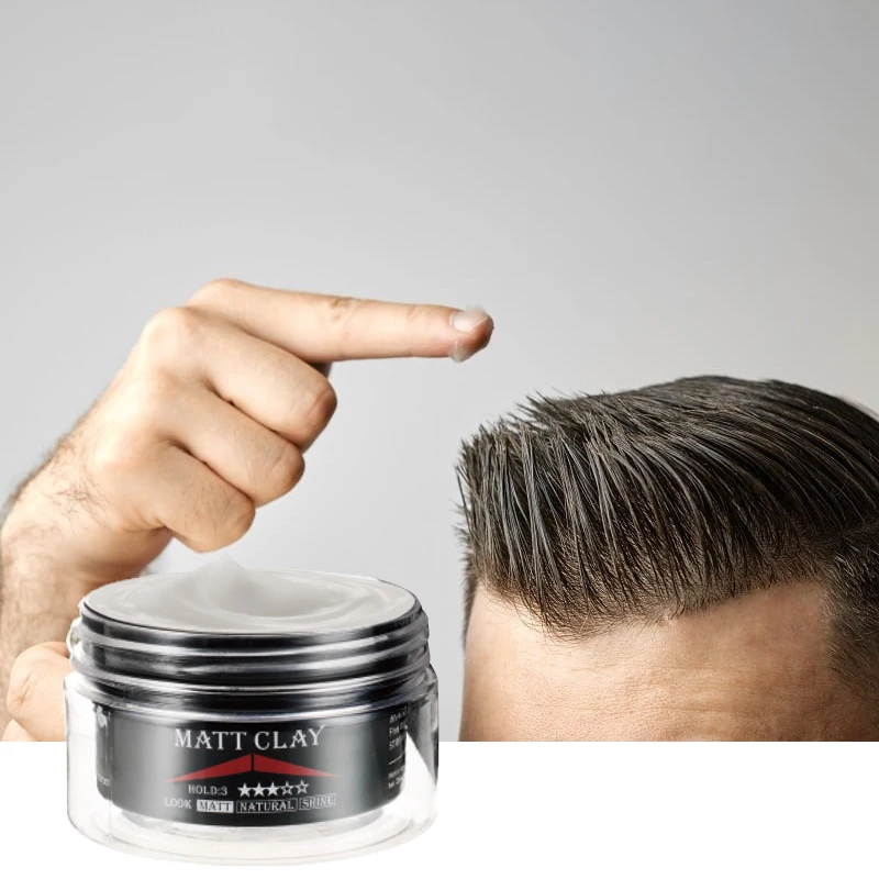 wholesale argan oil  strong styling hold easy dry wash gel hair wax clay for men