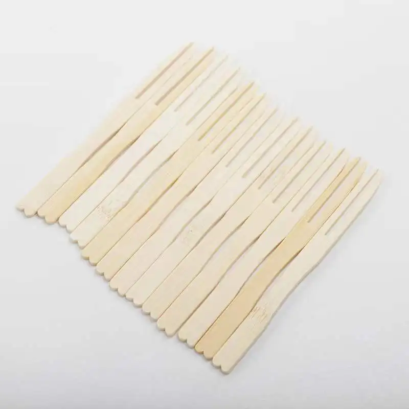 Disposable bamboo fruit forks cocktail fork with custom logo