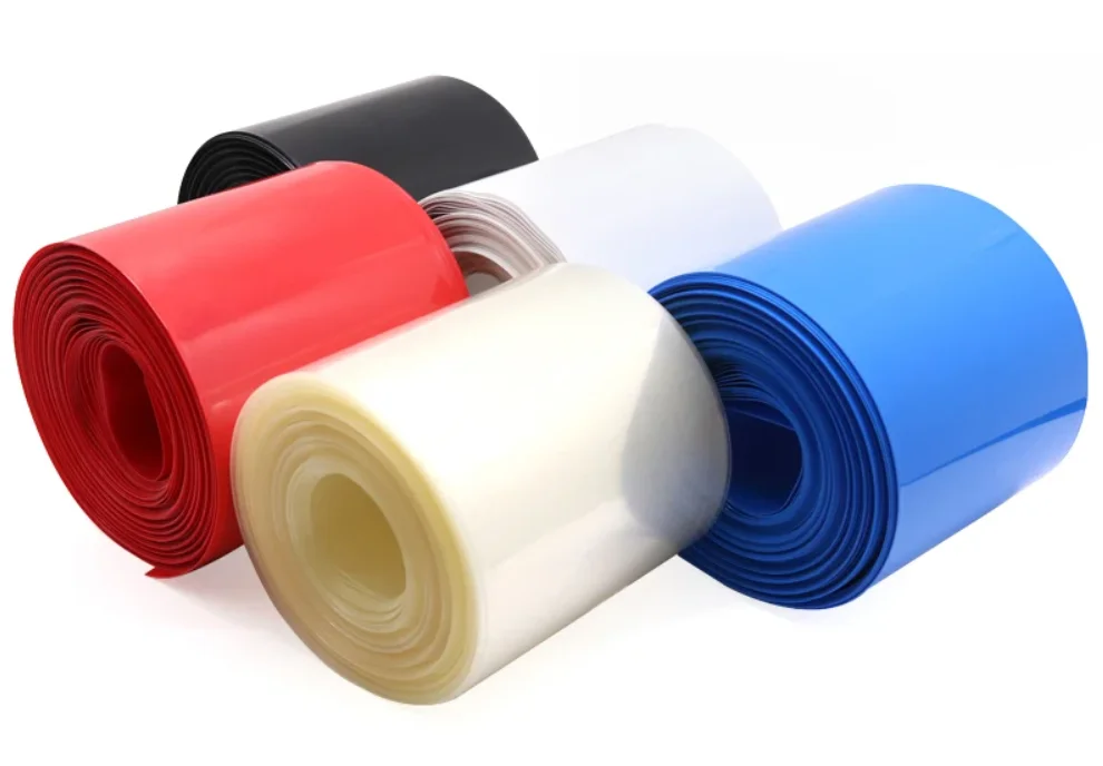 18650 Lipo Battery PVC Heat Shrink Tube Pack 17mm ~ 140mm Width Insulated Film Cover Skin Wrap lithium Case Cable Sleeve Blue