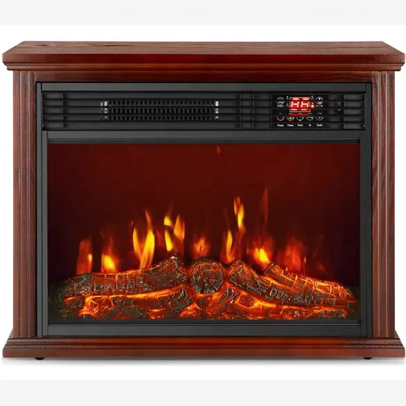 New style Room Infrared Forced Air Wood Cabinet Table Top Electric Fireplace  Heater