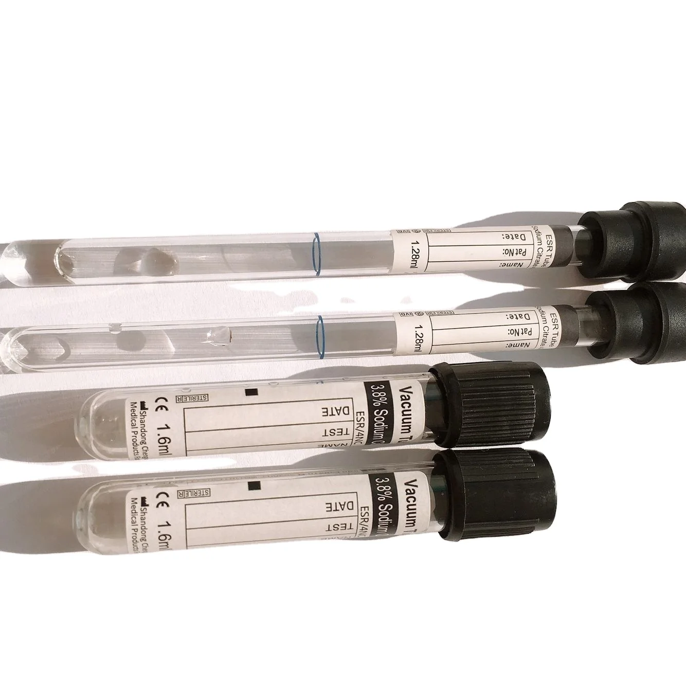 sodium citrate Glass & PET ESR tube 1~10ml whole blood collection test tube