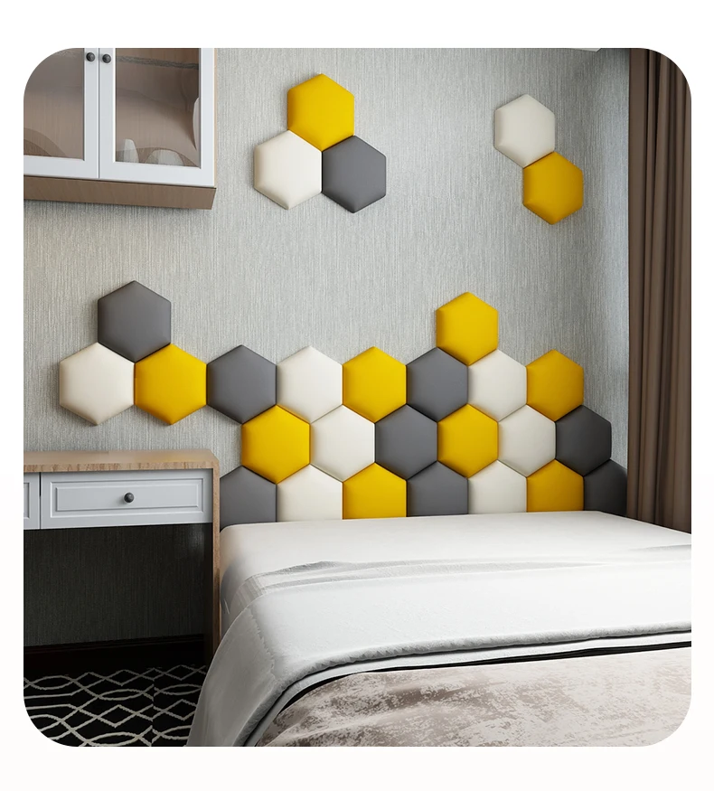 DIY Home Decoration Wall Decor 3D   Handmade Soft Wall Panel Bed Background   Faux leather wall panels
