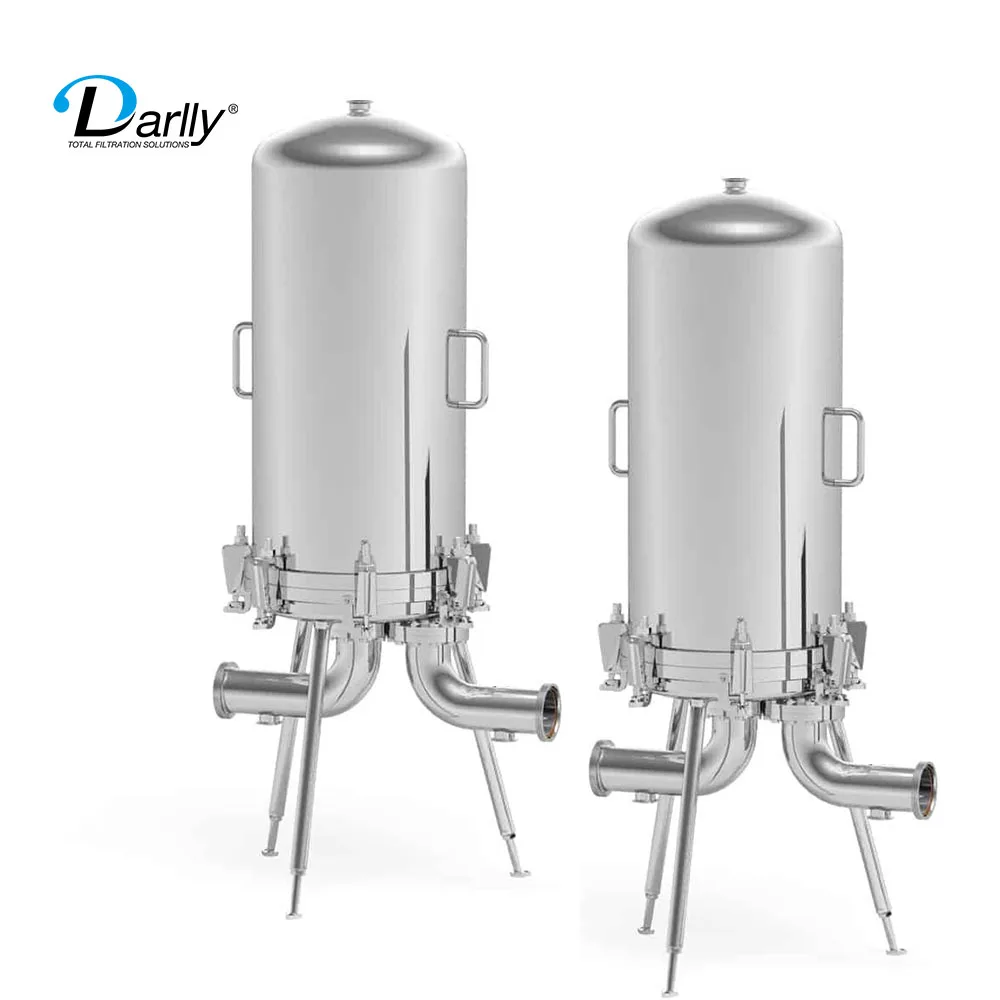 Industrial Food Grade 316L steel filter housing 16 Cells PP Wine Oil Ethanol Lenticular Beer Filter Housing For Sale