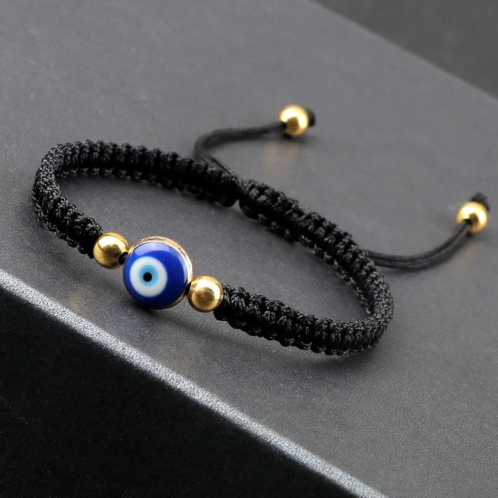 Fashion Lucky Red String Evil Eye Bracelet Gold thick Rope Handwoven adjustable Friendship jewelry Hamsa bracelet Women men