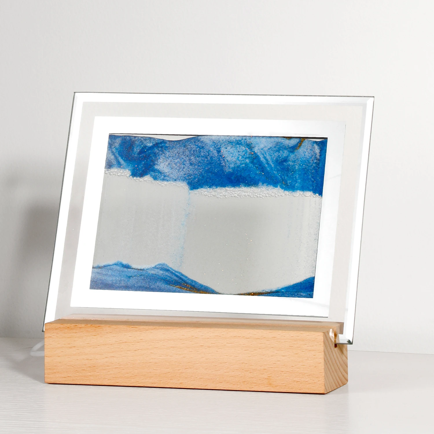 2022 new arrival Morden Style Painting Table Led Art Night Light Flowing Desk Quicksand Lamp