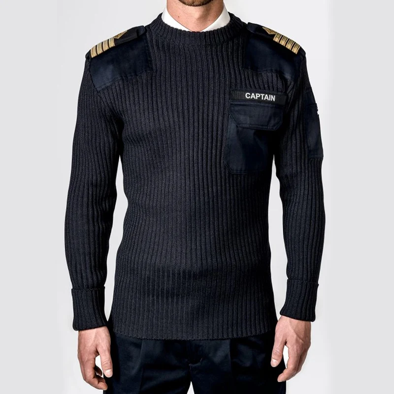 
Custom Factory Direct Knitted Pullover Sweater Manufacturer Military Army Police Uniform with heavy weight 