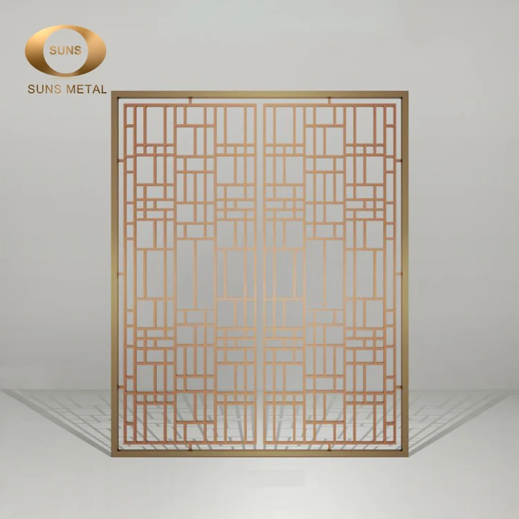 
Stainless steel indoor hotel living room lounge wall art decoration partitions screens 