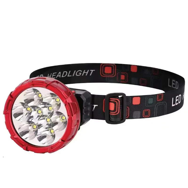 Cheap Price 9 pcs LED Chip Rechargeable Headlight