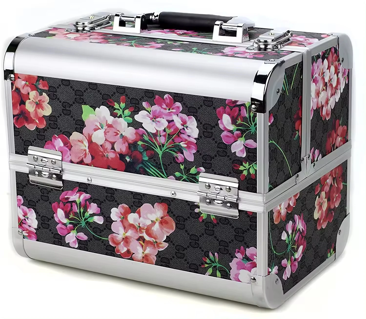 Professional Beauty Aluminum Vanity Case Makeup Nail Polish Cosmetic Box Beauty Storage Case