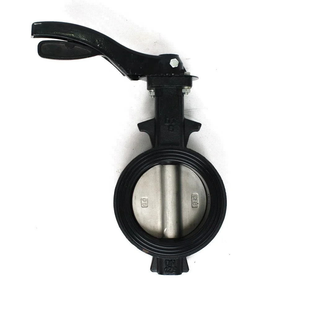 
4 inch DN100 Cast Iron Body EPDM Seat SS410 Stem CF8 Disc Handwheel Lug Type Butterfly Valve Price 