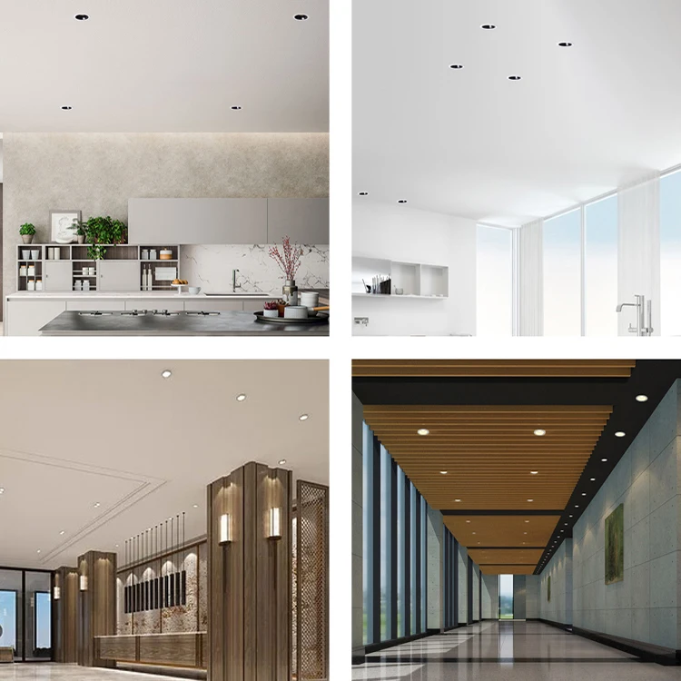 ALLWAY High Lumens Designer Tri Light Commercial Ip54 Aluminum Housing Indoor Led Slim Downlight