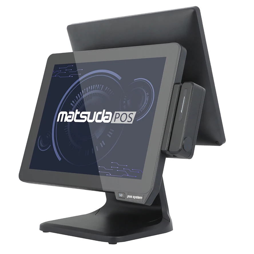 Hot 15inch All-in-one Machine Dual Screen POS System Retail Pos Terminal Pos Machine Offline Swipe Card