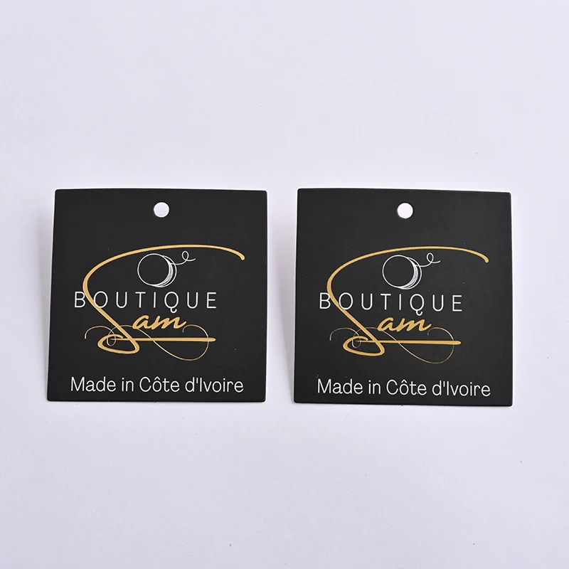 Custom Design Hangta Printing Logo Label Small Paper Swing Price Tickets Hang Tags for Sunglass