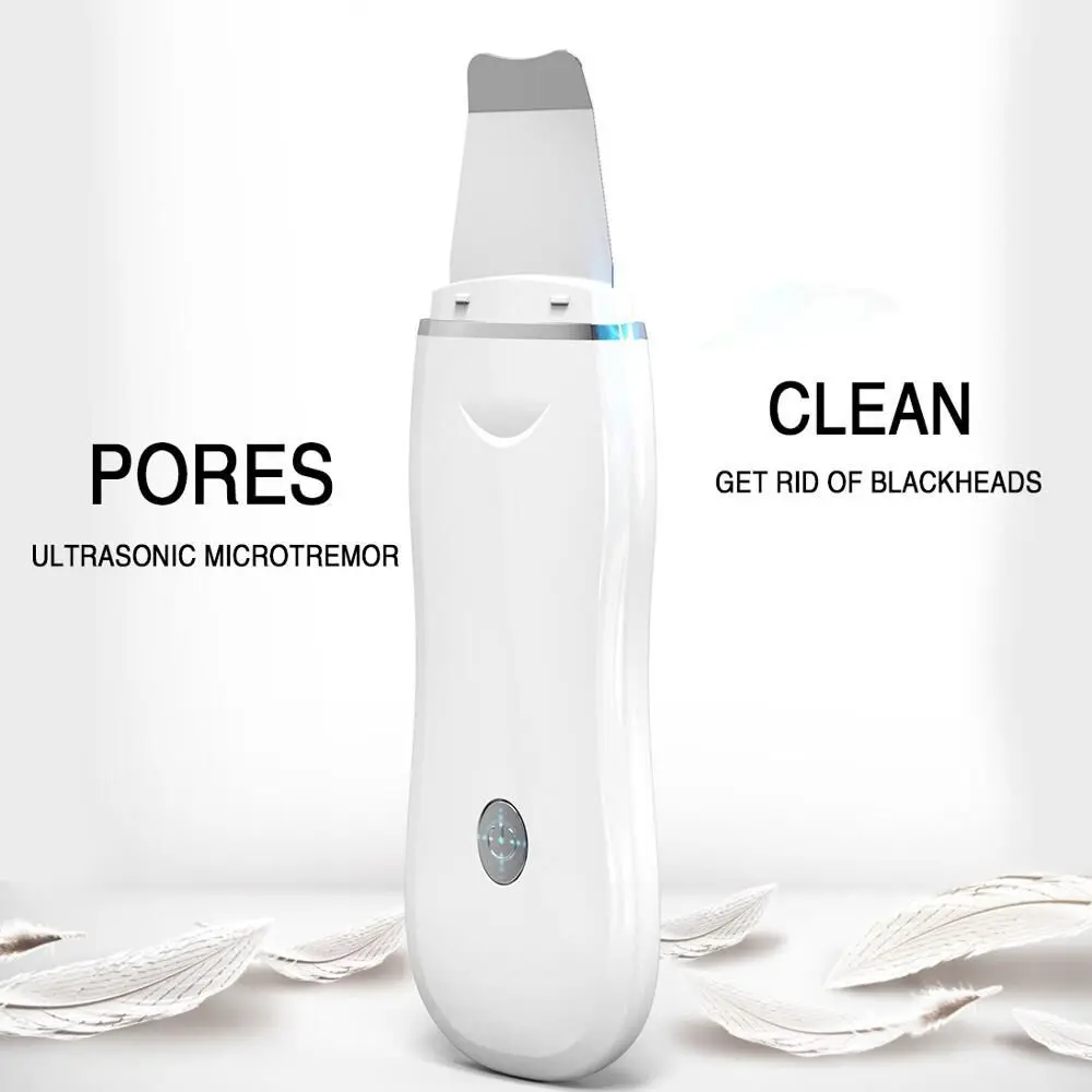 Pore Cleansing Scrubber Portable Skin Spatula Face Peeling Sonic Facial Ultrasonic Skin Scrubber Spatula Ultra Skin Scrubber