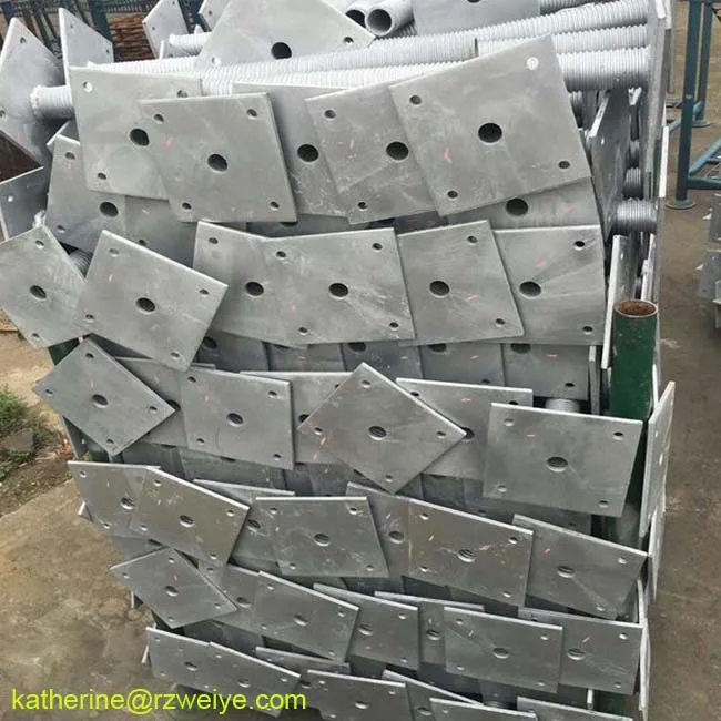 Height Adjustable Hollow Screwed/Threaded Jack Base for Construction Metal Scaffolding