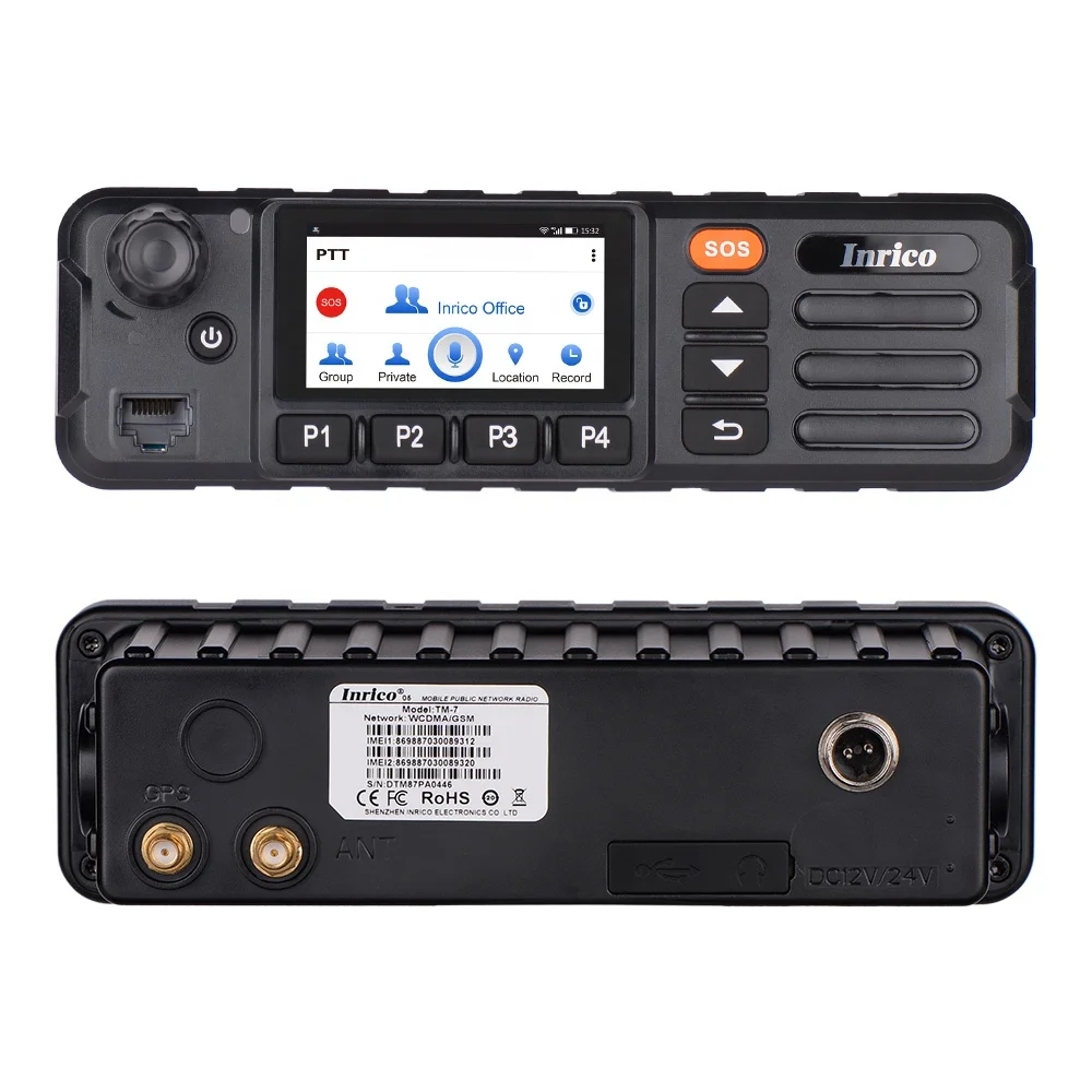 Inrico wholesale long distance 2g 3g wifi intercom car radio public network walkie talkie