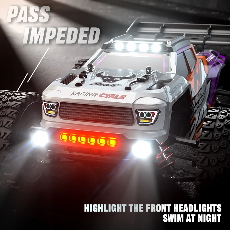 High speed 80km/h 40min 300m long distance vehicle all terrain truck 2.4g simulation vehicle 3 wire 17G digital steering gear