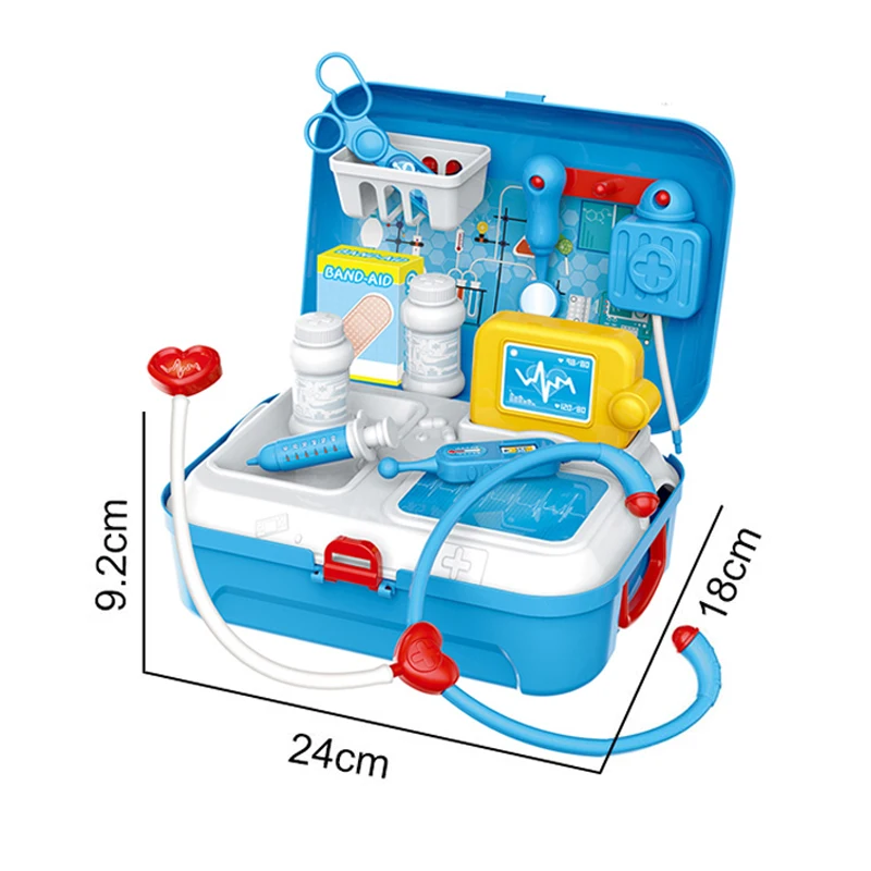 New Kids Toys 17pcs Medical Kit Doctor Nurse Dentist Pretend Roles Play Toy Set For Kid Game Gift Birthday Christmas Gifts