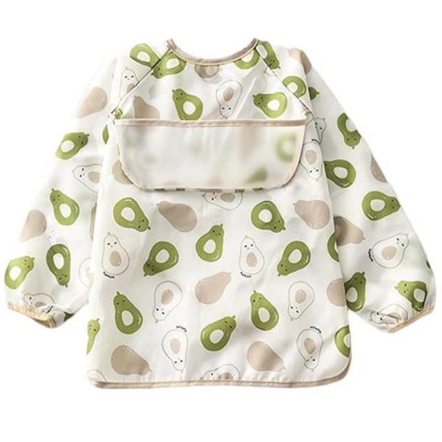 OEM 0-36 месяцев, унисекс, нагрудники с длинными рукавами для малышей, машинная стирка, Детский водонепроницаемый нагрудник для кормления, детский нагрудник для еды