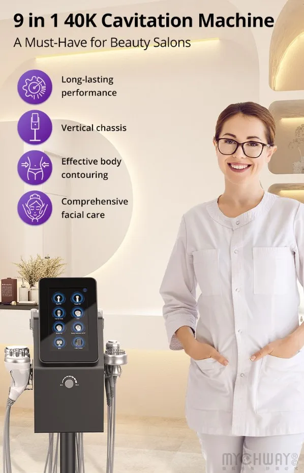 Оборудование для салона красоты жиросжигатель ультразвуковая кавитация многофункциональная машина кавитации 9 в 1