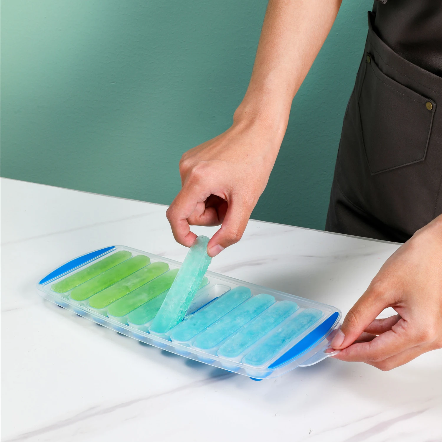 Ice Cube Sticks Molds for Small Mouth Sport Water Bottles, Bottled Soda, Ice Tube Making Trays