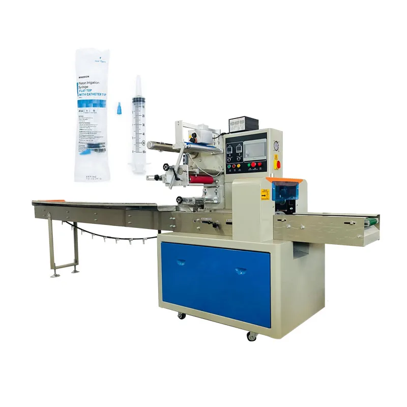 Automatic Mini Flow Pack Gel Tube Syringe Packing Machine