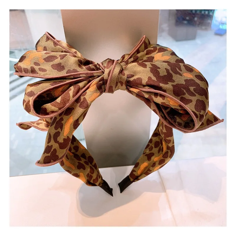 Antique cotton floral multilayer fairy headband with large bow