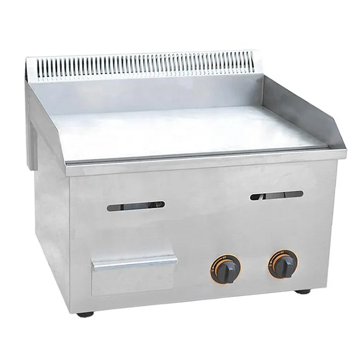 Restaurant Kitchen Stainless Steel Barbecue Grill Flat Plate Gas Griddle Commercial