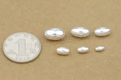 wholesale bead silver 925 for jewelry making bulk oval beads rice shape different size for choice 1160087