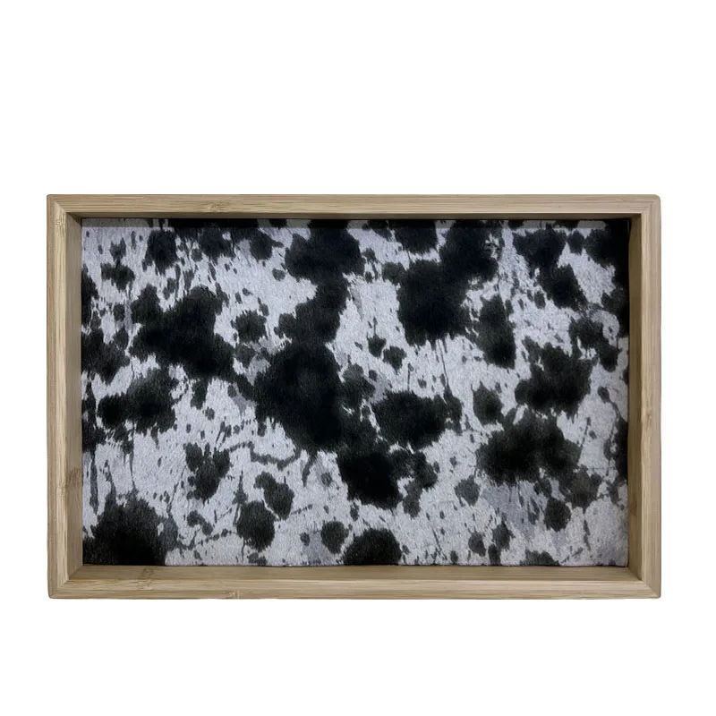 Деревянный бамбуковый поднос из конского волоса для ароматерапии Настольный хранения украшений тарелка дерева винтажный европейский стиль