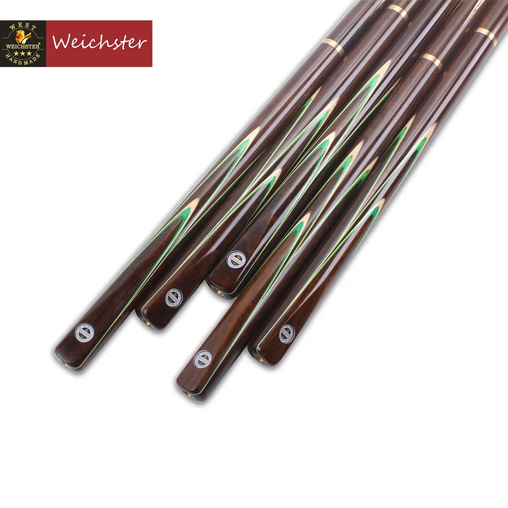 Weichster 3/4 Jointed Snooker Cue Handmade Ash Rose Wood Pool Cue