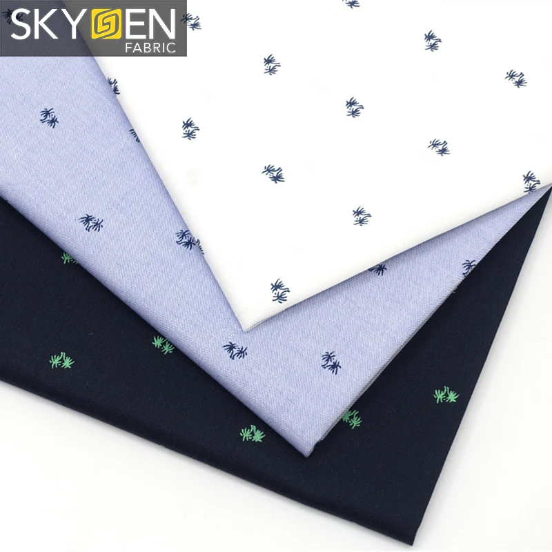 Китайская оптовая продажа, готовая к продаже рубашка из ткани Оксфорд, мужская рубашка с принтом, ткань для мужских рубашек, ткань из 100% хлопка с принтом, Текстиль