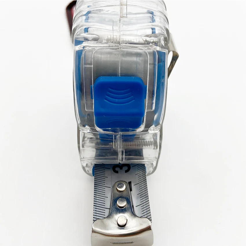 Transparent thickened durable new fashion measuring tape iron axis British sky blue construction site measuring tool