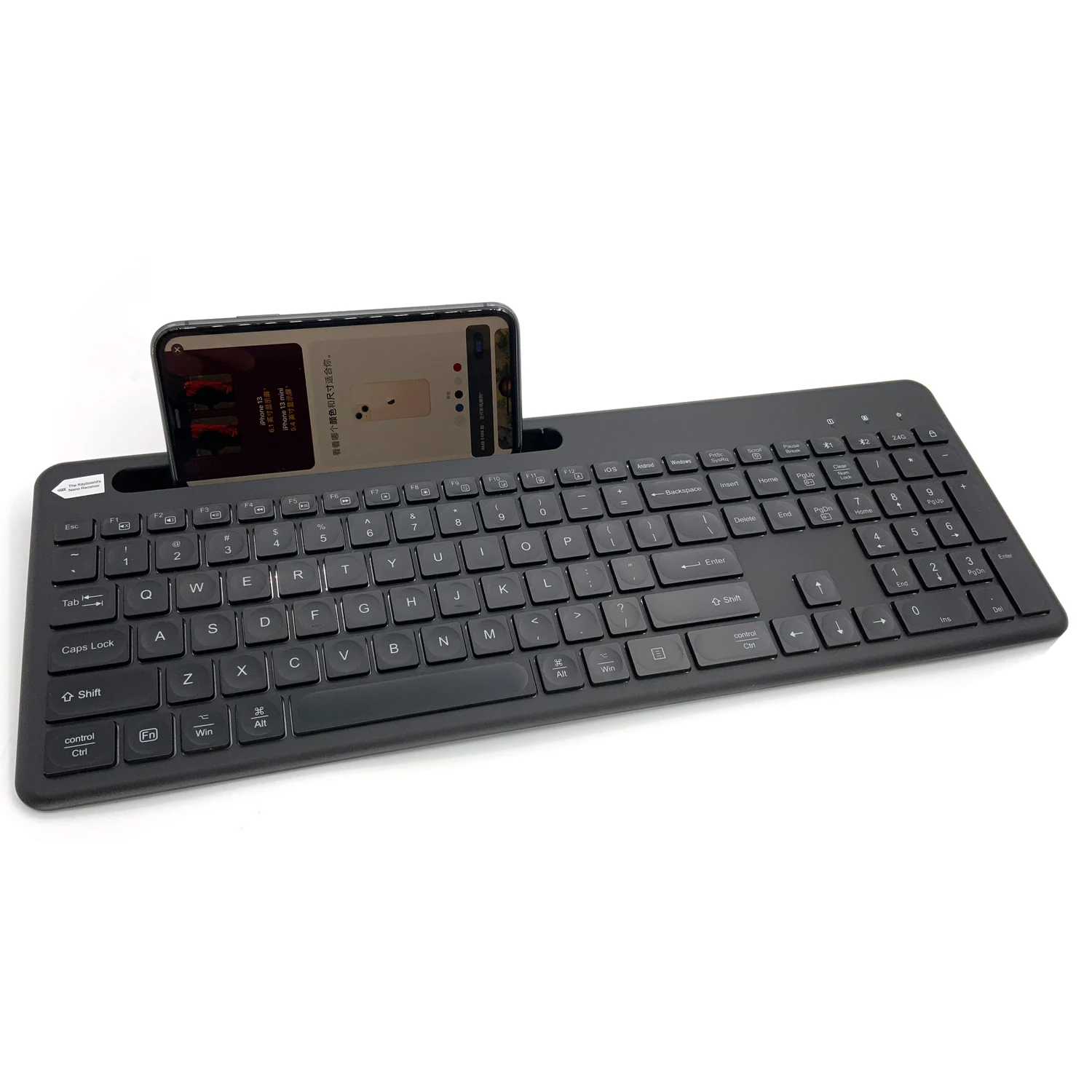 BT 5.0 Multi Device Scissor Switches Rechargeable Integrated Stand Cradle Wireless RGB Keyboard Compatible with Mac Windows