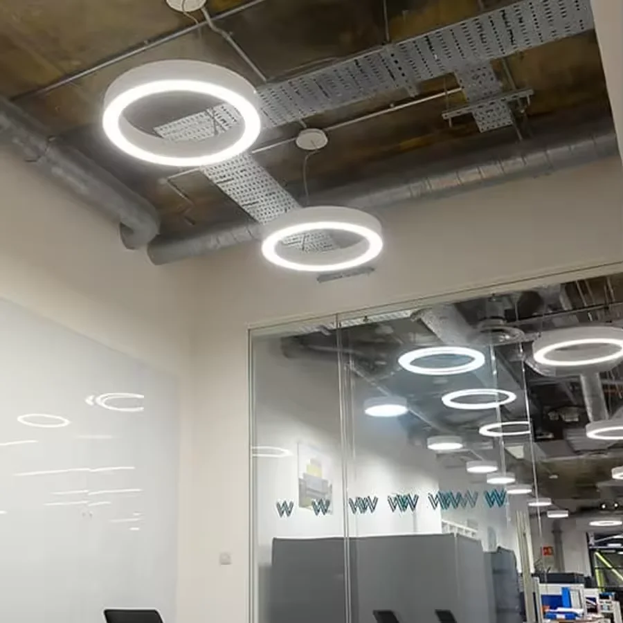 ECOJAS  5years Warranty Aluminum Housing Circle Shape Pendant Lighting Fixture Ce Approved