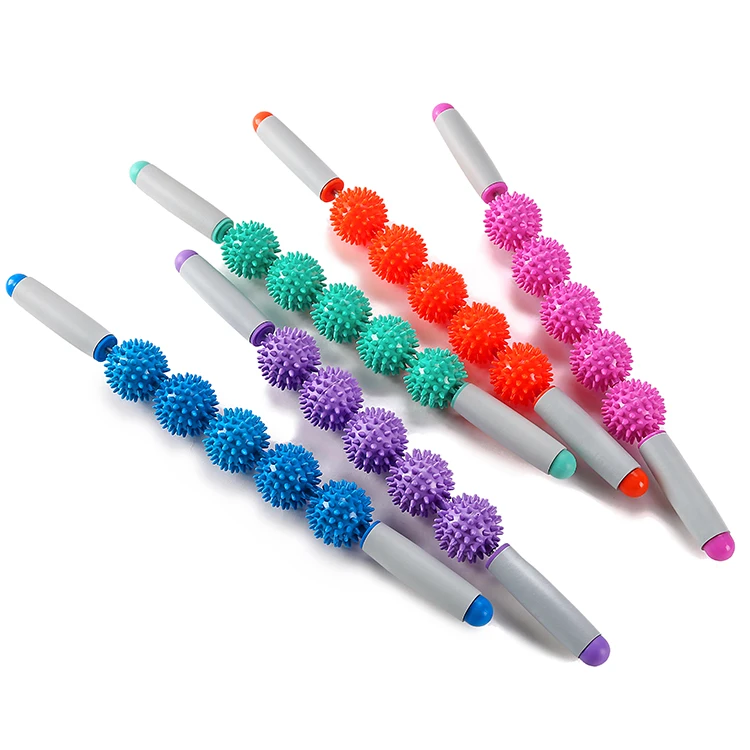 Тренажерный зал, физиотерапия мышц, снятие мышечного массажа, 5 спицких шариков, массаж, Йога, роликовая палочка для расслабления тела